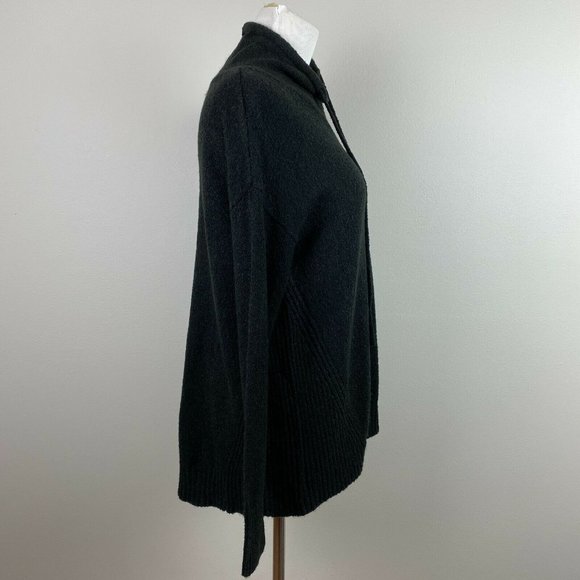 Philosophy‎ Sweater Solid Black Mock Neck Drawstring Cozy Womens Petite S - Picture 3 of 9